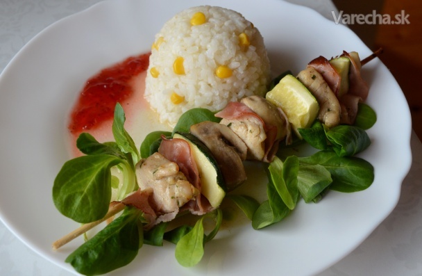 Recept - Kurací špíz s cuketou a šampiónmi